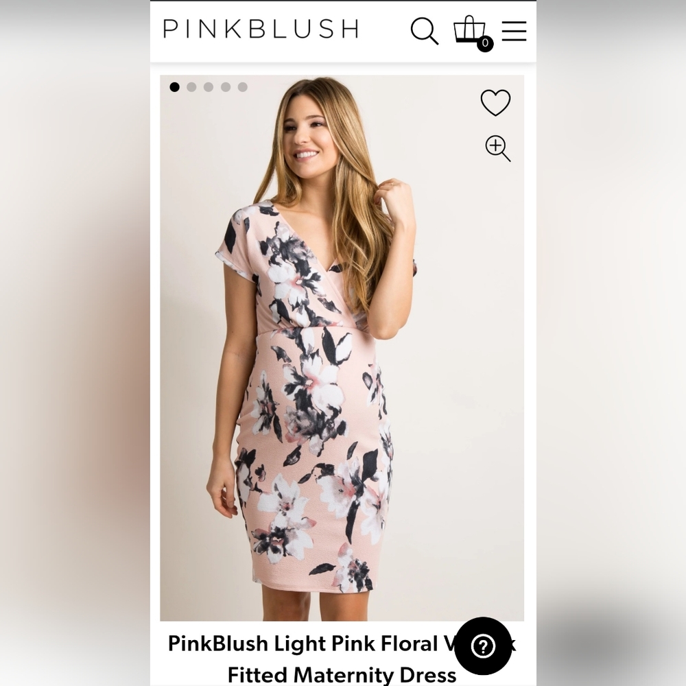 Pink Blush Light pink maternity dress